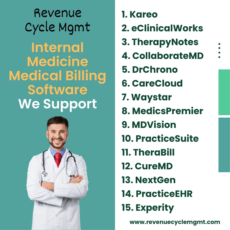 Internal Medicine Medical Billing Software We Support